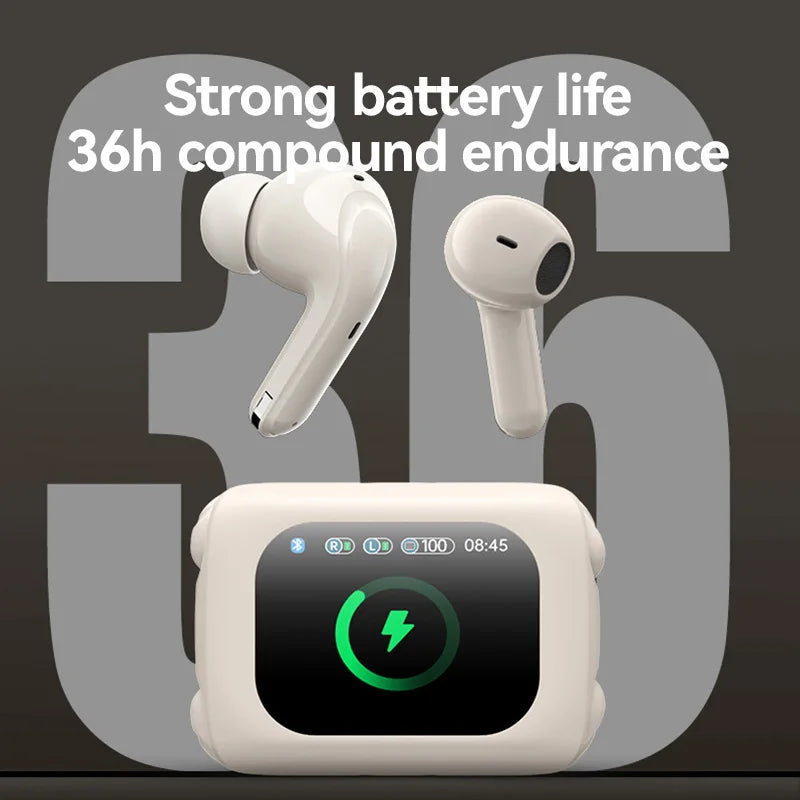 ANC Office 5.4 Earphones H12 Pro TWS Wireless Earbuds LED Display Sports Headphones Waterproof Gaming Headset With Mic