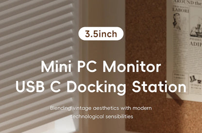 Hagibis 3.5inch IPS Mini Screen AIDA64 Mini PC CPU RAM HDD Data Monitor Display Sub Screen with USB C Hub for Laptop PC MacBook - Merit Sell