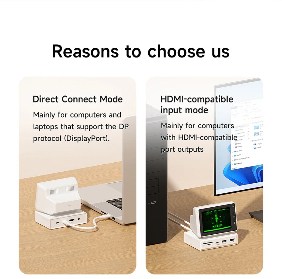 Hagibis 3.5inch IPS Mini Screen AIDA64 Mini PC CPU RAM HDD Data Monitor Display Sub Screen with USB C Hub for Laptop PC MacBook - Merit Sell