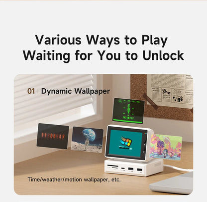 Hagibis 3.5inch IPS Mini Screen AIDA64 Mini PC CPU RAM HDD Data Monitor Display Sub Screen with USB C Hub for Laptop PC MacBook - Merit Sell