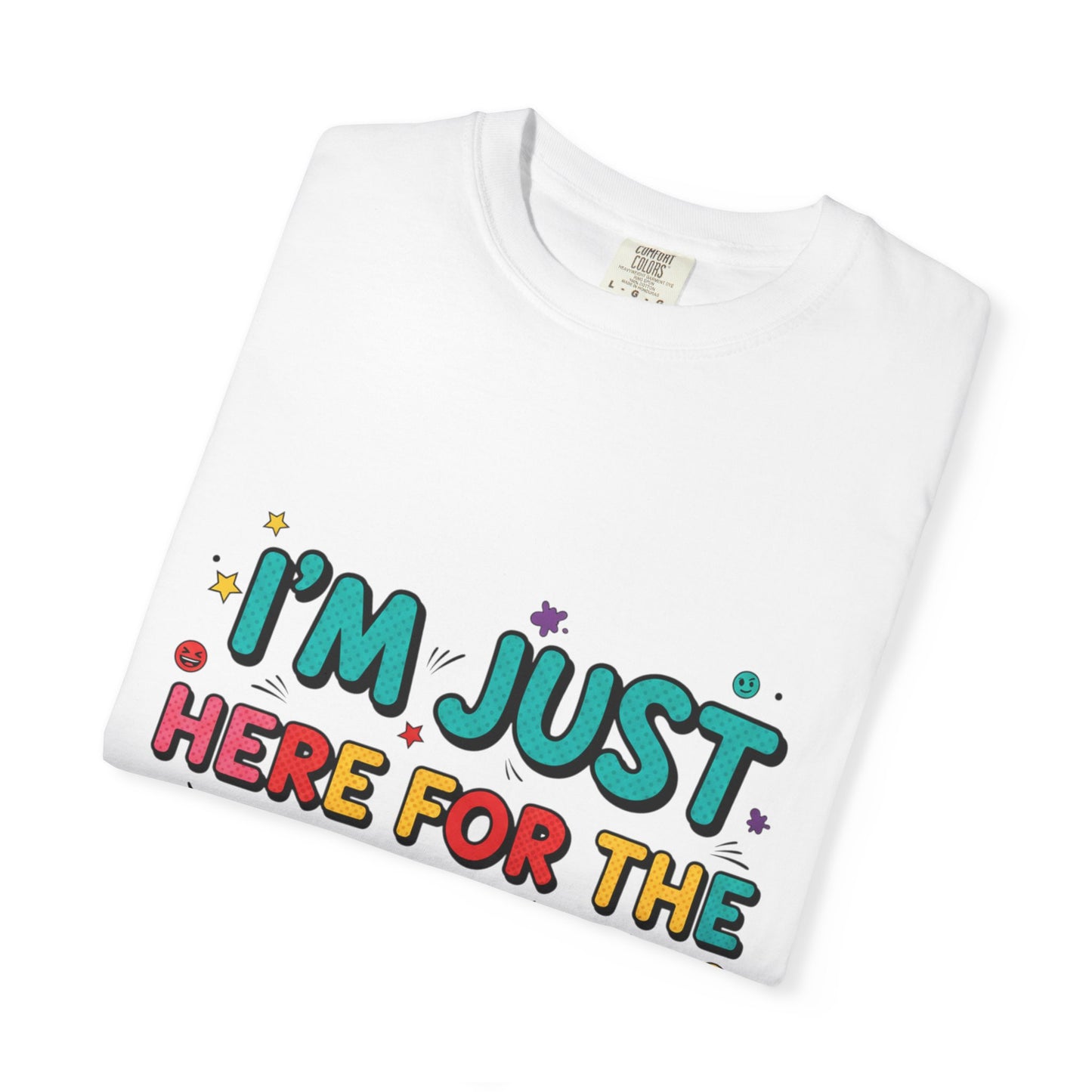 Halloween T-Shirt "I'm Just Here for the Boos!" — Funny Spooky Spirits & Dad Jokes Tee