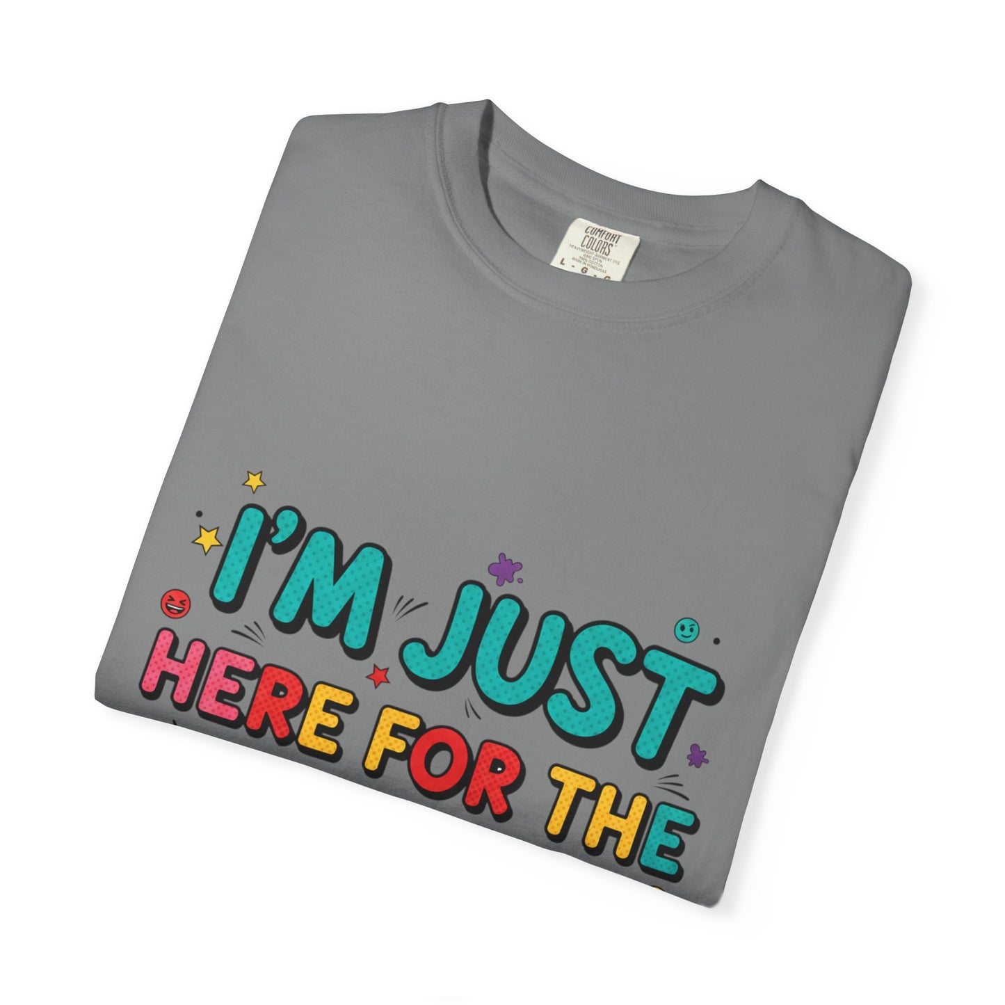 Halloween T-Shirt "I'm Just Here for the Boos!" — Funny Spooky Spirits & Dad Jokes Tee