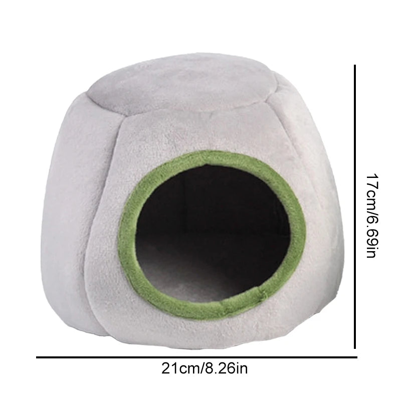 Hamster House Guinea Pig Cage Hamster Cotton House Small Animal Nest Winter Warm Pet Bed For Rodent/Guinea Pig/Rat/Hedgehog - Merit Sell