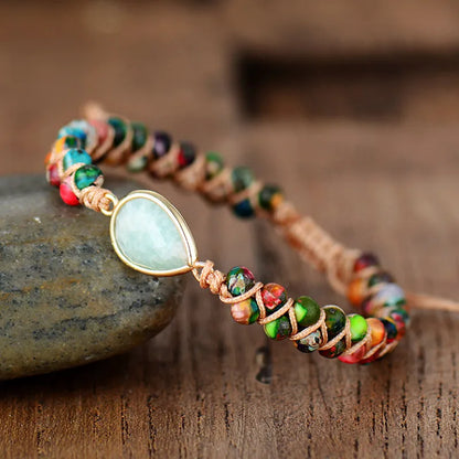 Handmade Teardrop Shape Beaded Bracelet - Merit Sell
