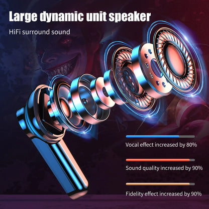 M28 9D Gaming Headset Wireless Earphones In-ear Earbuds Tws Earbuds Lights Shocking Headphones New Arrival M28 Power Bank 2024