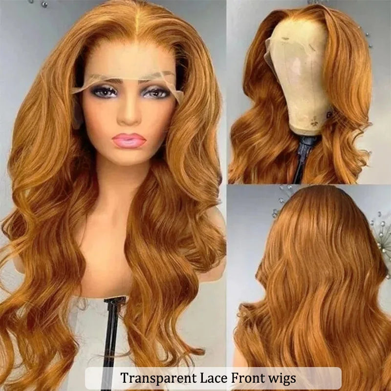 Brazilian Honey Blonde Colored Wig Human Hair 13x4 Lace Frontal Wigs For Women Body Wave Lace Front Human Hair Wigs Pre Plucked