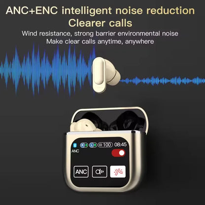 2024 SE-60 ENC ANC Bt V5.4 Support Video Stereo LCD Screen Display Earbuds Earphone Gaming Headset A9 A11 A12 Pro