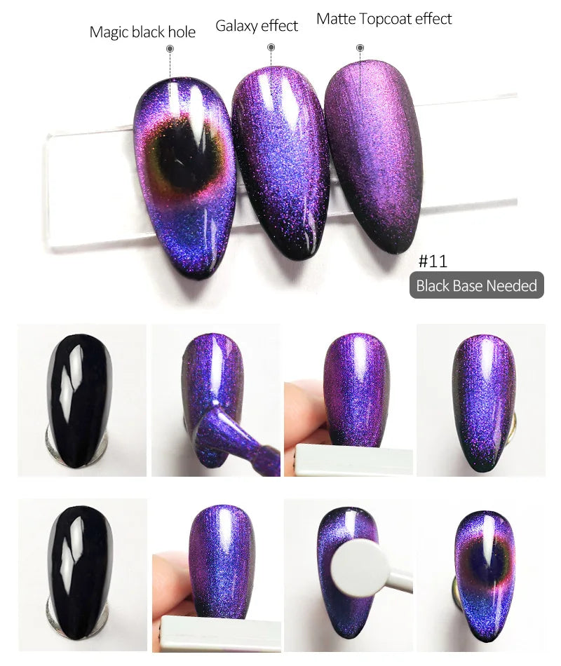 Venalisa 9D Cat Eye Nail Gel Polish Super Sparkle Effect Galaxy Starry Nail Manicure Magnetic Magic Semi Permanent Gel Varnish