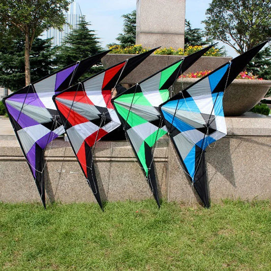 Professional outdoor Fun Sports 1.8 m Delta Dual  Line Stunt Wind Kite / Power Kites Good Flying With Handle And Line