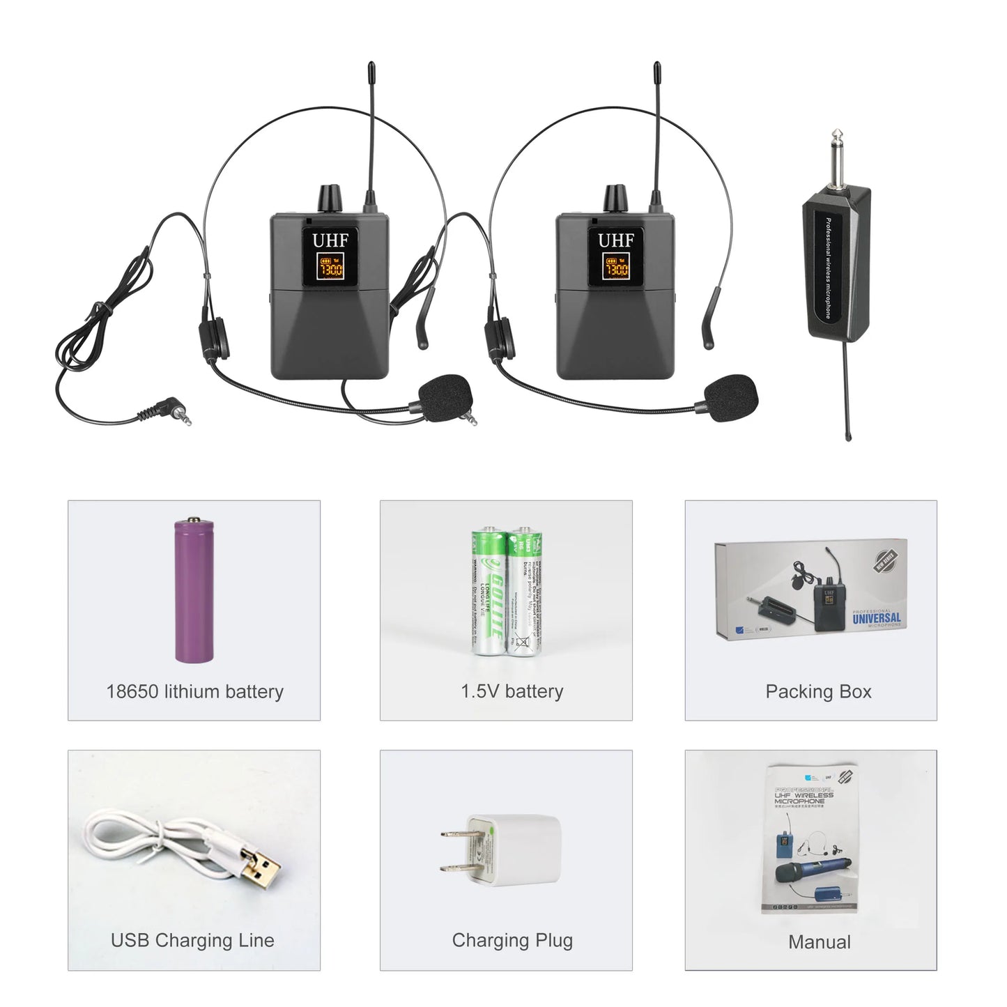 W-15C Professional Single Ear Headset Microphone Wired Gaming Headset Karaoke Wireless Microphone