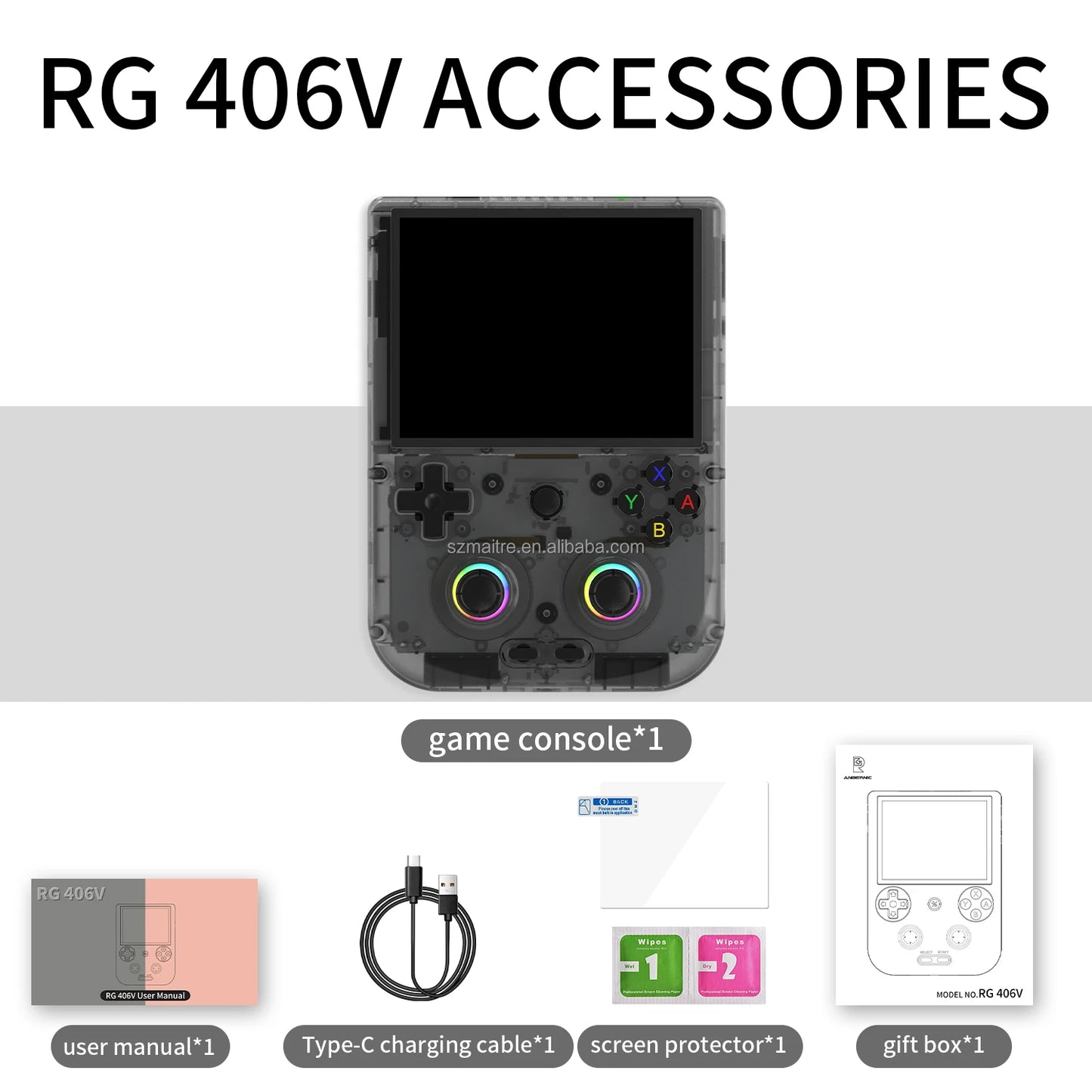 Brand New Anbernic RG06V Retro Video Gaming Console for Ps2 Mini Video Game Online Multiplayer Android 13 System Touch Screen