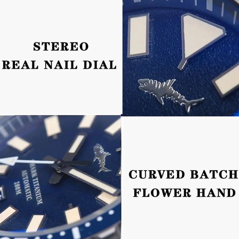 Heimdallr Retro Titanium Tuna Watch Grey Dial Luminous Sapphire 20Bar Waterproof Ceramic Bezel NH35 Automatic Mechanical Watch - Merit Sell