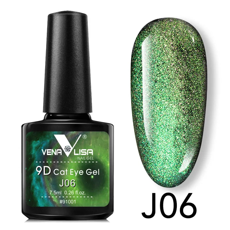 Venalisa 9D Cat Eye Nail Gel Polish Super Sparkle Effect Galaxy Starry Nail Manicure Magnetic Magic Semi Permanent Gel Varnish