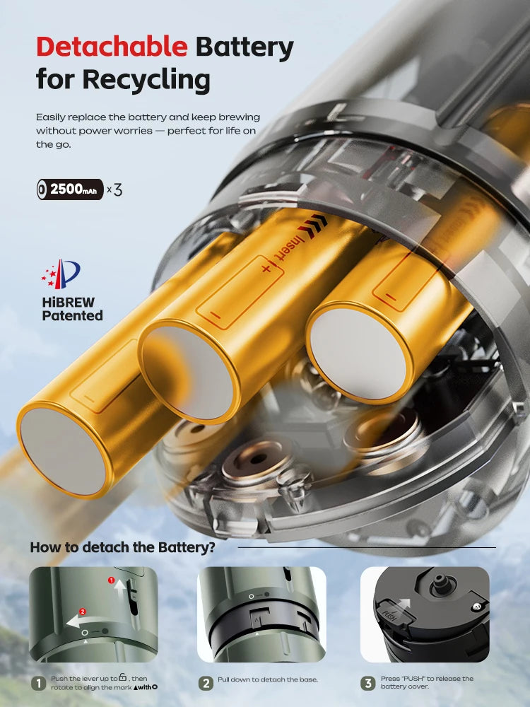 HiBREW Portable Espresso Coffee Machine for Car & Home Camping Coffee Maker Fit Nespresso Dolce Capsule Powder H4C - Merit Sell