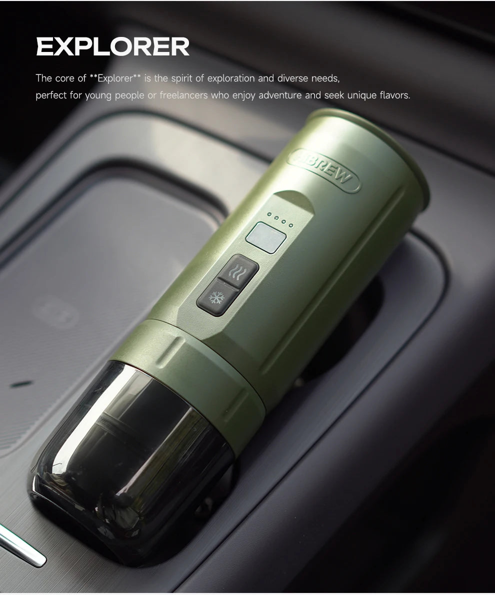 HiBREW Portable Espresso Coffee Machine for Car & Home Camping Coffee Maker Fit Nespresso Dolce Capsule Powder H4C - Merit Sell