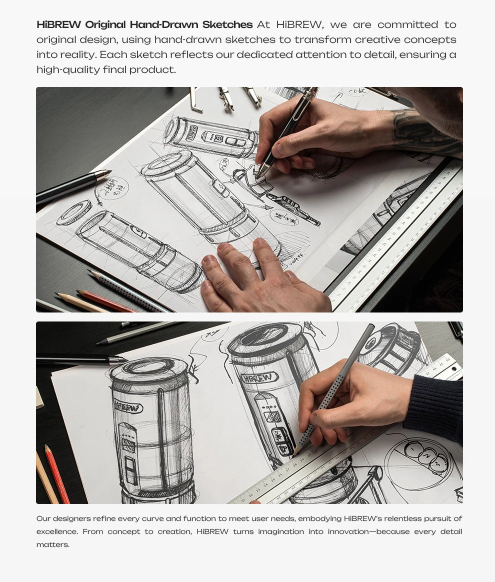 HiBREW Portable Espresso Coffee Machine for Car & Home Camping Coffee Maker Fit Nespresso Dolce Capsule Powder H4C - Merit Sell