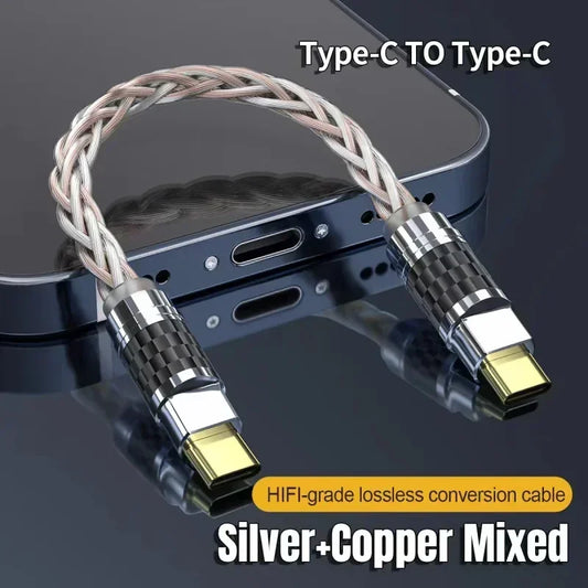 Hifi OTG Audio Converter Type C Micro USB Headphone Adapter 4N Pure Silver Wire Amplifier Sound Card USB C Data Cable Converters - Merit Sell