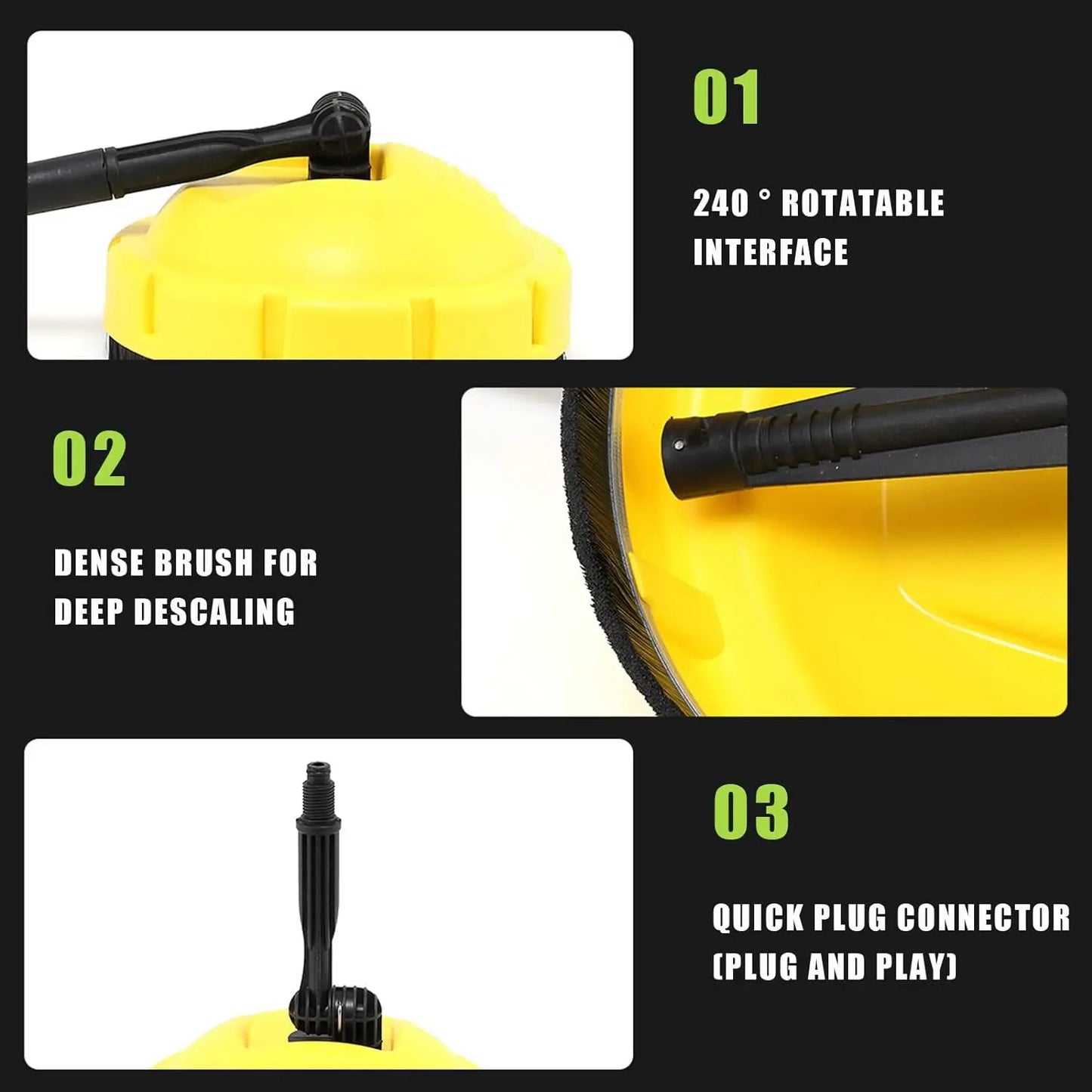 High Pressure Washer Rotary Brush Adapter For Karcher Parkside Lavor Cleaning Tornado Brush Multi-Surface Disc Brush - Merit Sell