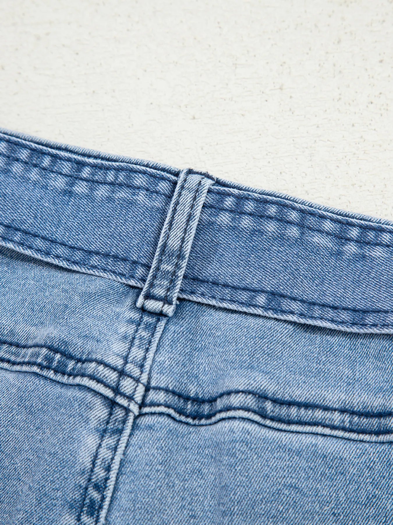 High Waisted Wide Leg Belted Jeans - Merit Sell