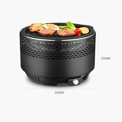 Home BBQ Portable Outdoor Charcoal Hot Pot Korean BBQ Artifact Indoor Cast Iron Grill Mesh Carbon Stove - Merit Sell