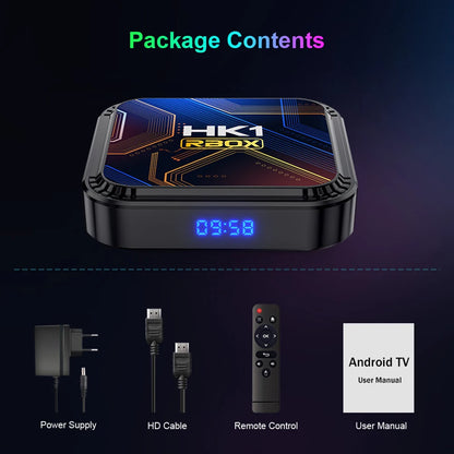 Home HK1 RBOX K8S Android 13 TV BOX RK3528 64GB 32GB 16GB 2.4G 5G WIFI BT 4.0 Vedio Decoding Media Player Set Top Receiver Box - Merit Sell