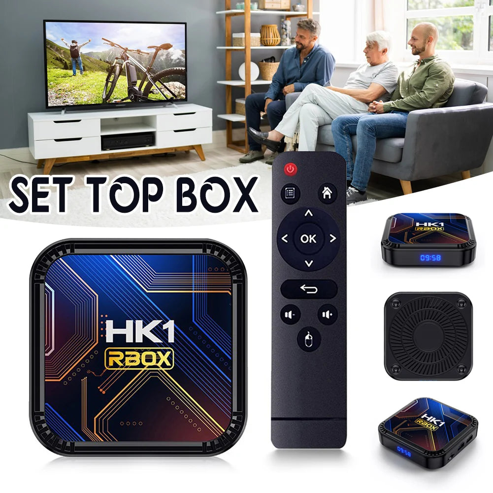 Home HK1 RBOX K8S Android 13 TV BOX RK3528 64GB 32GB 16GB 2.4G 5G WIFI BT 4.0 Vedio Decoding Media Player Set Top Receiver Box - Merit Sell