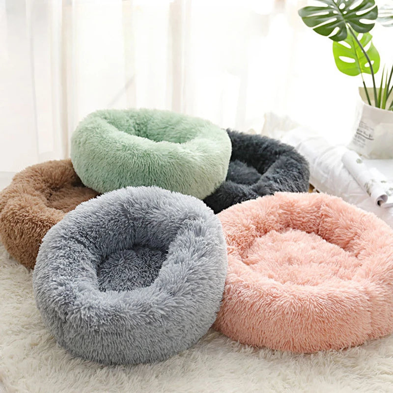 Home Plush Pet Nest Winter Cat Nest Dog Nest Warm Detachable and Washable Round Cat Nest Pet Bed Seasonal Universal Decoration - Merit Sell