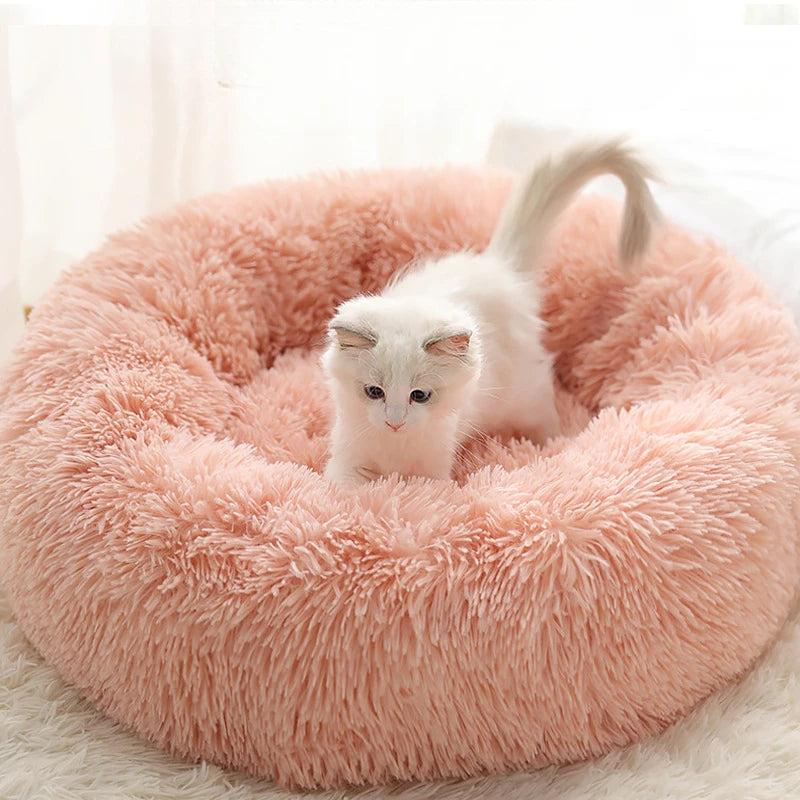 Home Plush Pet Nest Winter Cat Nest Dog Nest Warm Detachable and Washable Round Cat Nest Pet Bed Seasonal Universal Decoration - Merit Sell