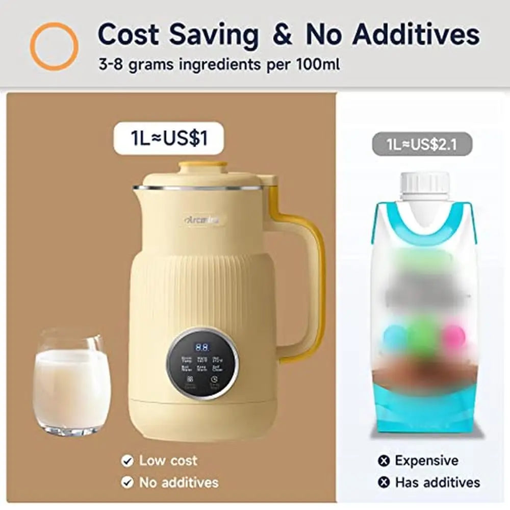 Homemade Nut Milk Maker with Automatic Program Almond Oat Soy Plant-Based Beverages and Smoothies 20oz(600ml Nut Milk Maker with - Merit Sell
