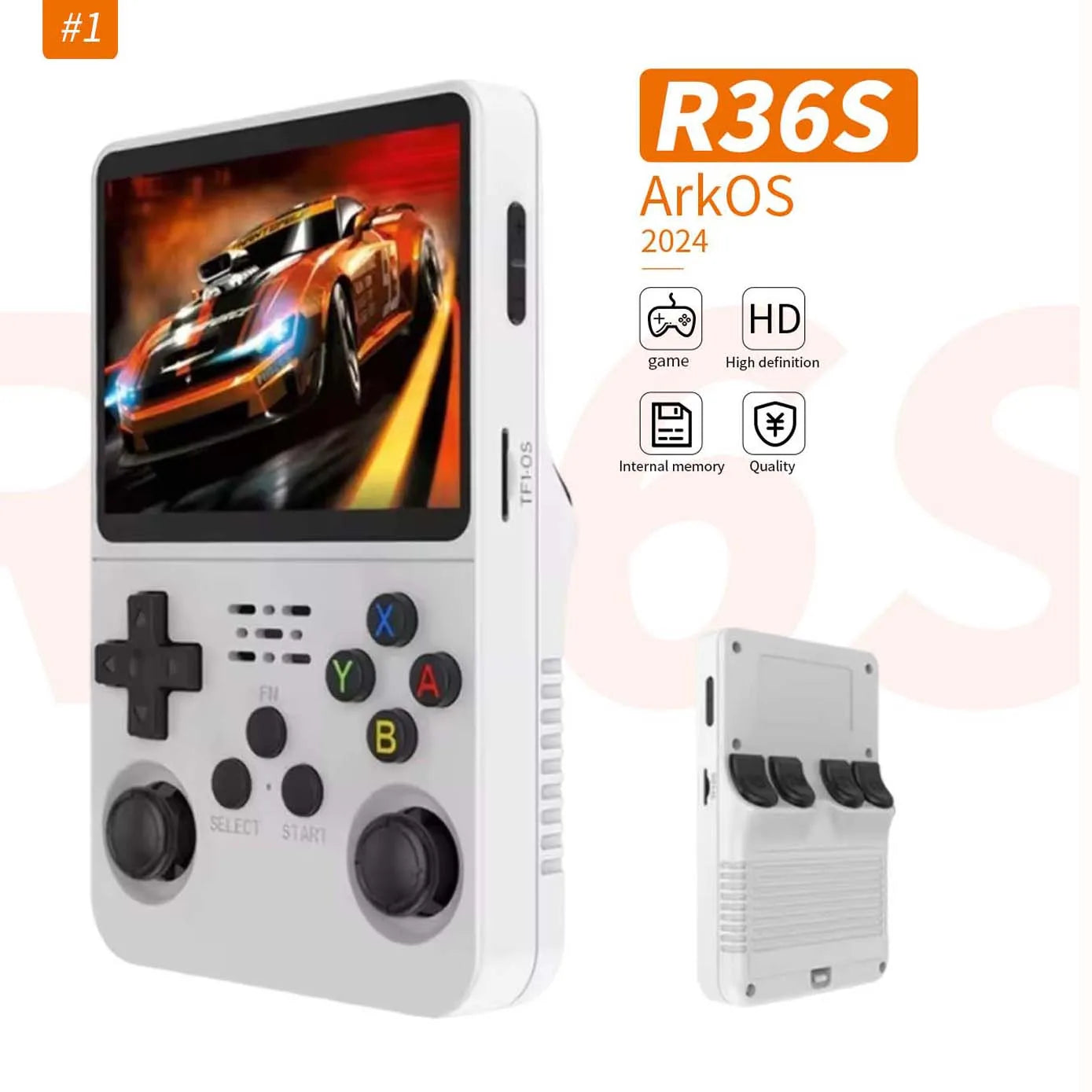 Hot R36S Handheld Game Player 128GB 25000Games Classic Retro Video Game Console 3.5 Inch Screen Portable Handheld Gaming Console - Merit Sell