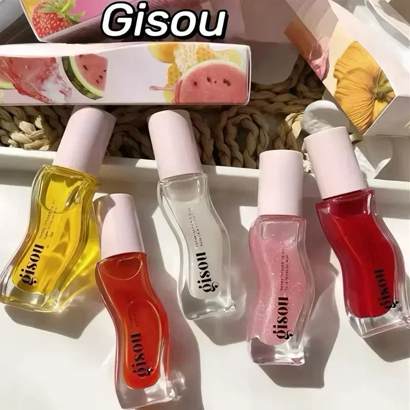 Hot Sale Gisou Moisturizing Lip Balm Lip Oil Gloss Care Of The Lips Benetitnt For Lips Plumping Exfoliating Plumping Gloss Oil - Merit Sell