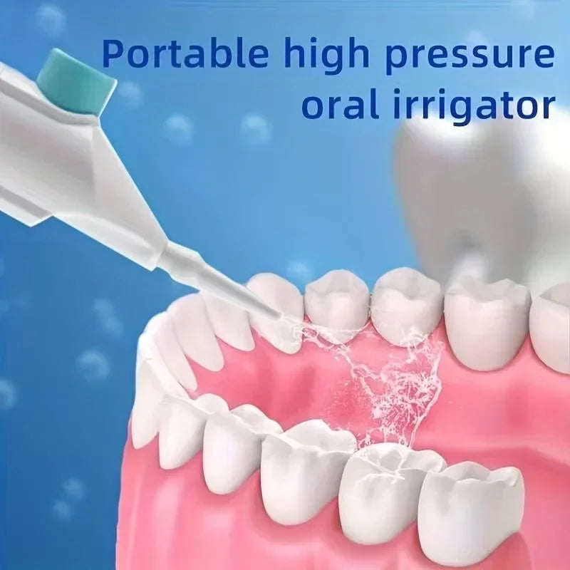 Household High Pressure Oral Irrigator Portable Teeth Clean Water Dental Floss Manual High Pressure Water Toothpick - Merit Sell