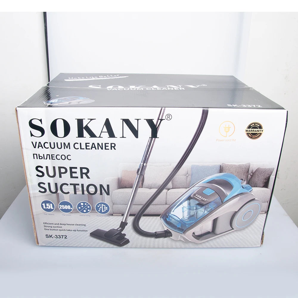 Houselin Bagless Canister 1.5L Vacuum Cleaner , Lightweight Vac for Carpets and Hard Floors, 2500-Watts, Blue - Merit Sell