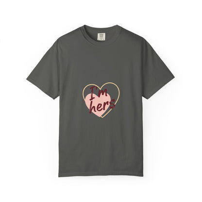 I’m Hers Heart T-Shirt – Cute Couples Valentine Tee
