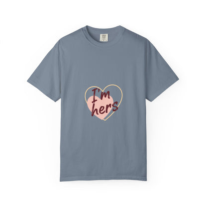 I’m Hers Heart T-Shirt – Cute Couples Valentine Tee