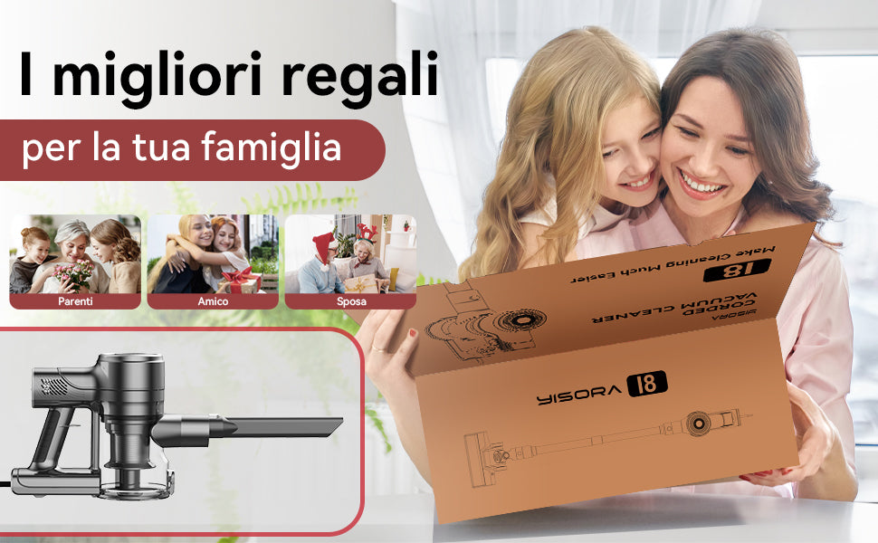 I8 Corded Vacuum Cleaner 23Kpa 600W Stick Vacuum Cleaner With 20ft Line Free-Stand 6 in 1 Handheld Vacuum for Household Cleaning - Merit Sell