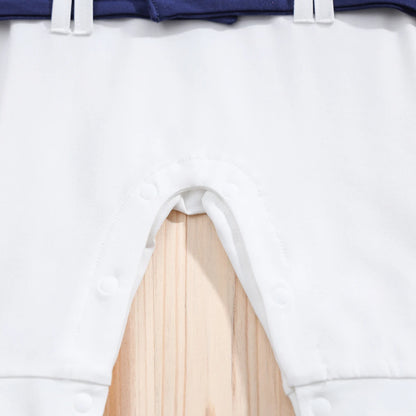 IURNXB Newborn Baby Boys Gentleman Clothes One Piece Polo Romper Formal Outfit Tuxedo Christmas Long Sleeve Jumpsuit Gifts 0-18M - Merit Sell