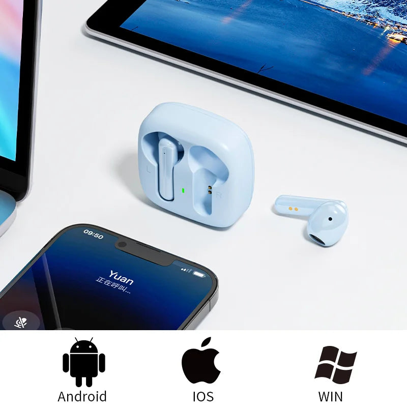 In Ear Earphones H19 Sports 5.3 Earbuds Hifi Sound TWS Headphones Workout Fashion Gaming Headset Built-in Mic for Running - Merit Sell