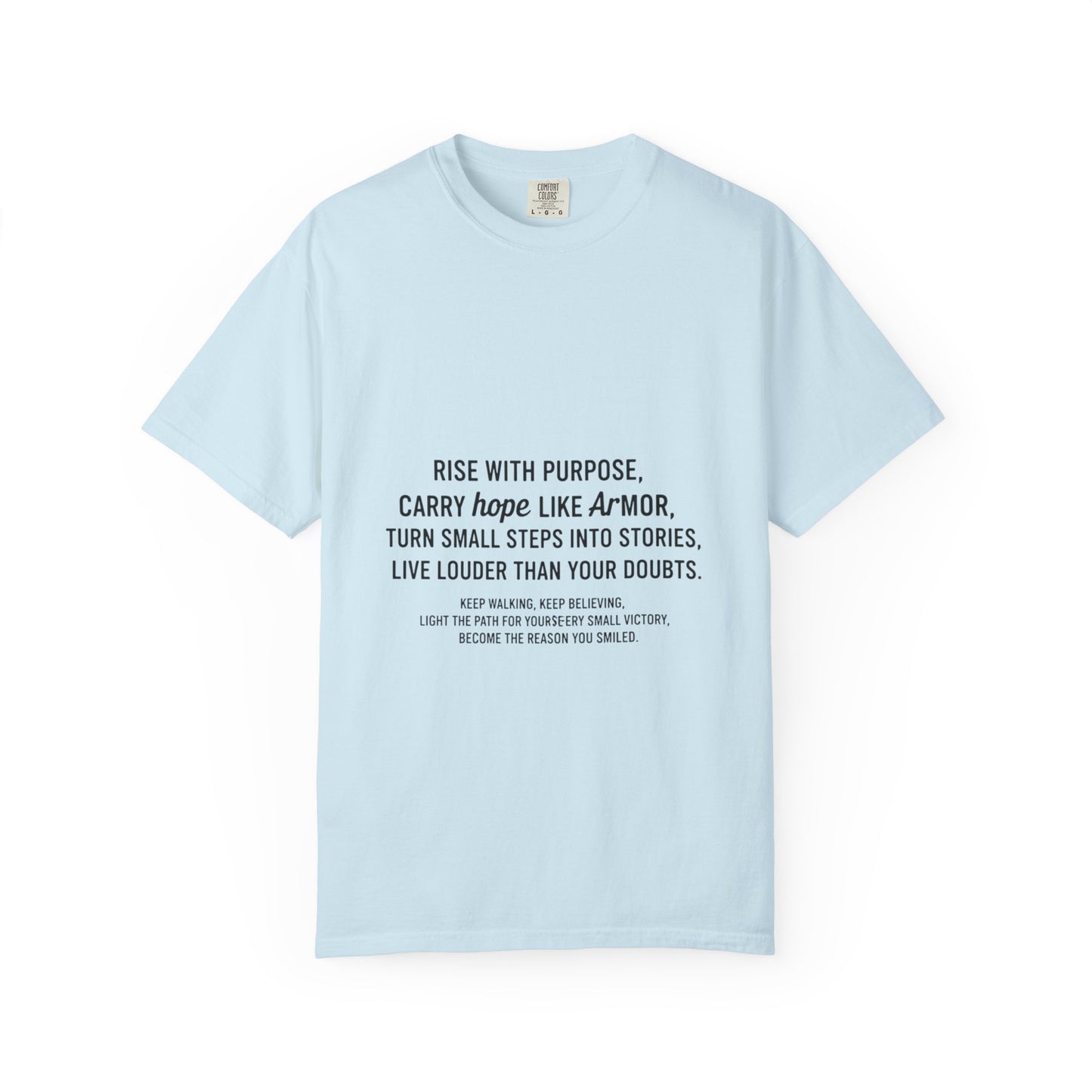 Inspirational Quote Tee — "Rise With Purpose" Motivational Graphic T-Shirt
