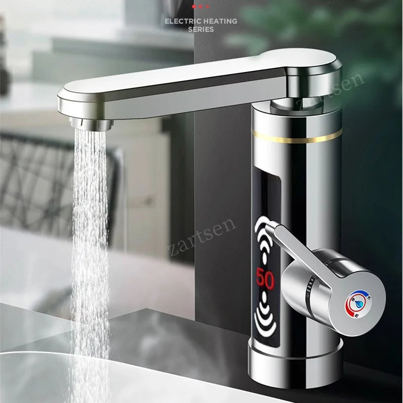 Instant Hot Water Heater Tap Fast Instantaneous Thermostat for Water Heater 3000w Electrical Faucet Temperature Display - Merit Sell