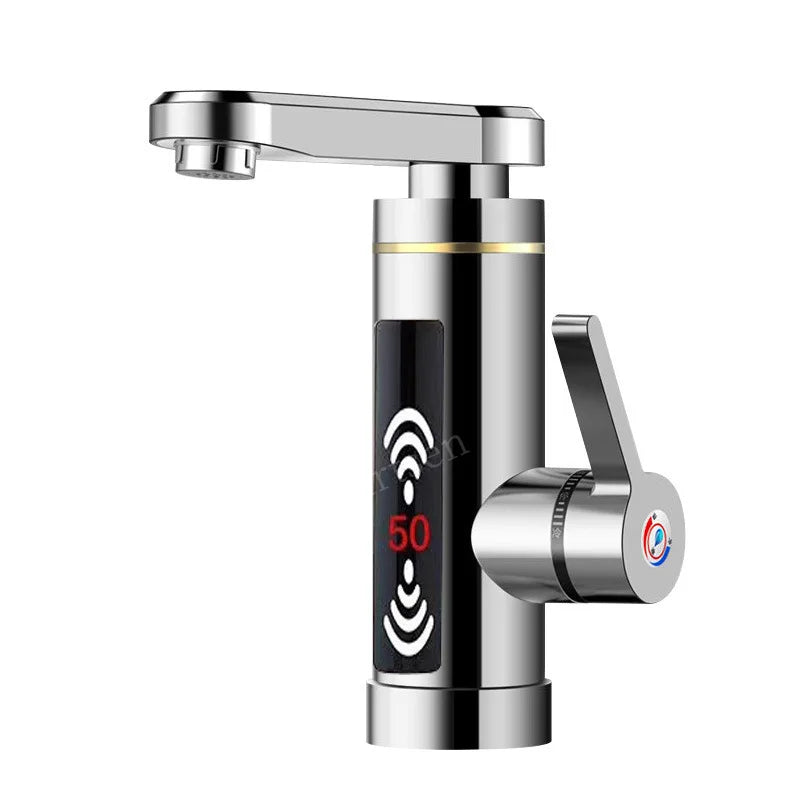 Instant Hot Water Heater Tap Fast Instantaneous Thermostat for Water Heater 3000w Electrical Faucet Temperature Display - Merit Sell