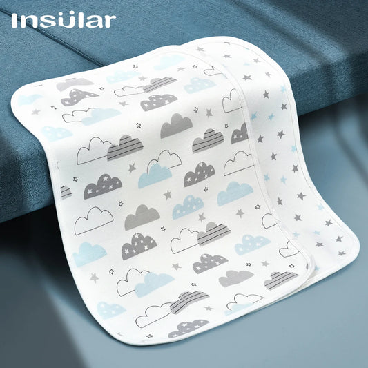 Insular Waterproof Baby Diaper Changing Mat Foldable Soft Cotton Travel Nappy Change Portable Baby Care Front Play Pad Baby Care - Merit Sell