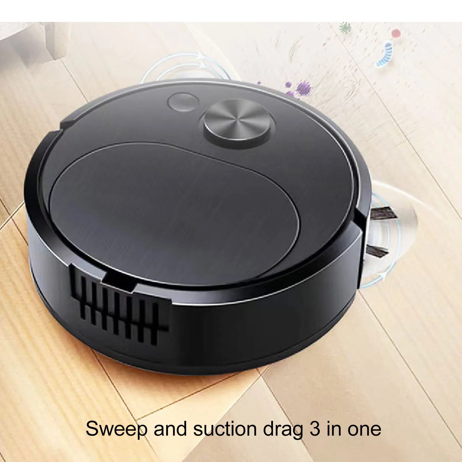 Intelligent Sweeping Robot 3 in 1 Rechargeable Low Noise Automatic Vacuum Cleaner Compact Strong Suction Power for Office - Merit Sell
