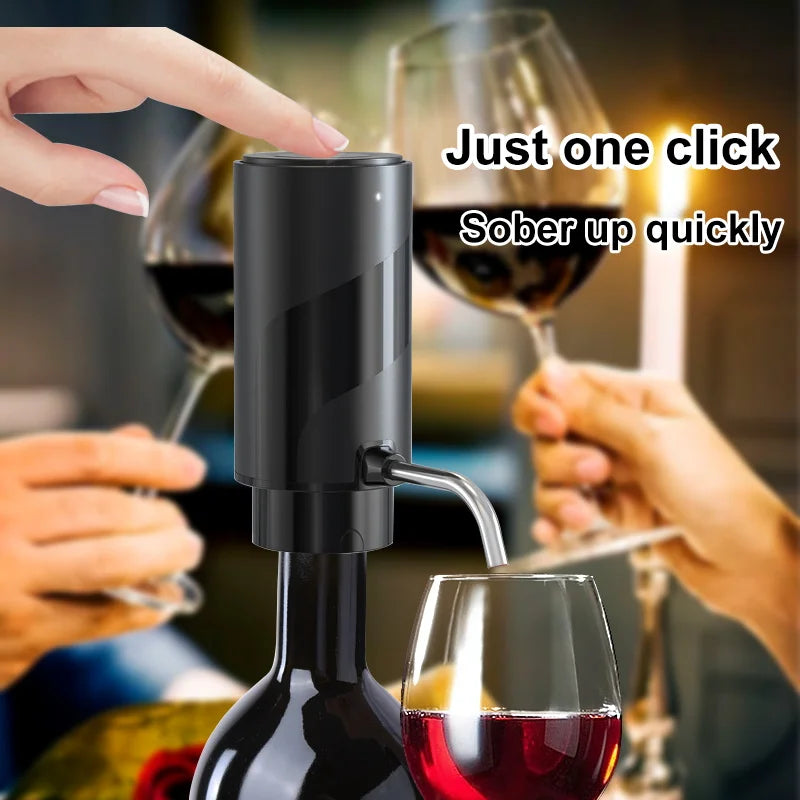 Intelligent Wine Aerator Dispenser Rechargeable One Touch Electric WineDecanter Liquor Dispenser Set Bar Party Wine Accessories - Merit Sell