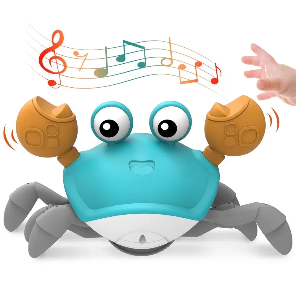 Interactive Toys Crawling Crab Toy for Kids,Induction Escape Crab Electric Pets Musical Toys Toddler Crawling Toys for Children - Merit Sell