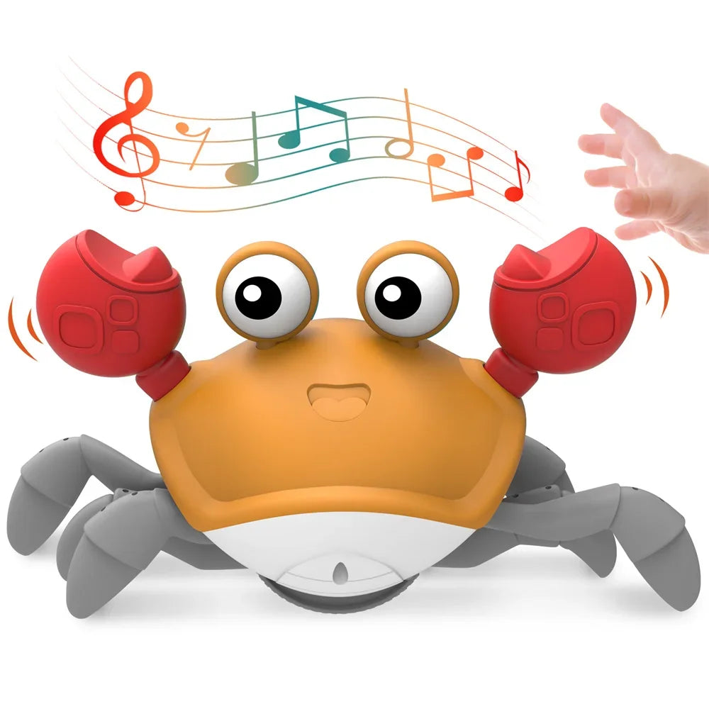 Interactive Toys Crawling Crab Toy for Kids,Induction Escape Crab Electric Pets Musical Toys Toddler Crawling Toys for Children - Merit Sell