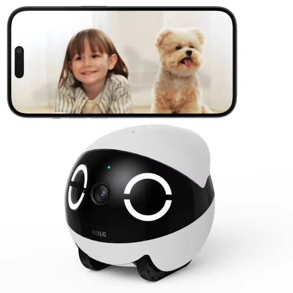 JHD for 2025 New Enabot ROLA Mini Pet Companion Robot 2K Camera Intelligent Robot Remote Monitoring Robot Wireless for Dog Cat - Merit Sell