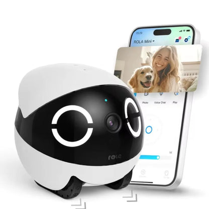 JHD for 2025 New Enabot ROLA Mini Pet Companion Robot 2K Camera Intelligent Robot Remote Monitoring Robot Wireless for Dog Cat - Merit Sell