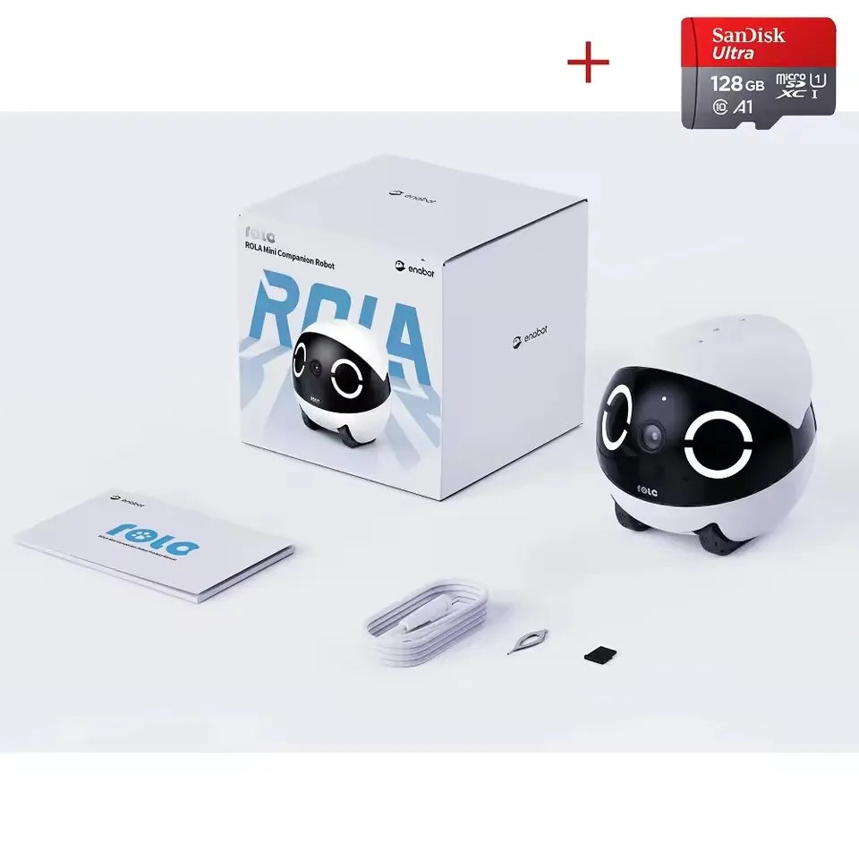 JHD for 2025 New Enabot ROLA Mini Pet Companion Robot 2K Camera Intelligent Robot Remote Monitoring Robot Wireless for Dog Cat - Merit Sell
