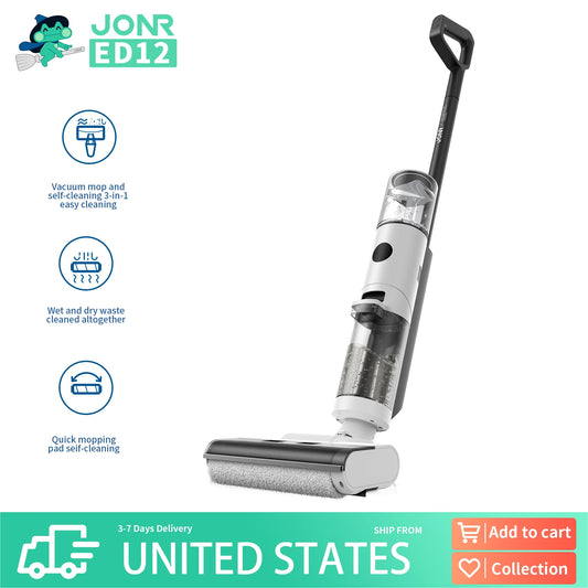 JONR ED12 Wet Dry Smart Vacuum Washing Cleaner Wireless Washing Floor Cleaner/Mop Water - Merit Sell